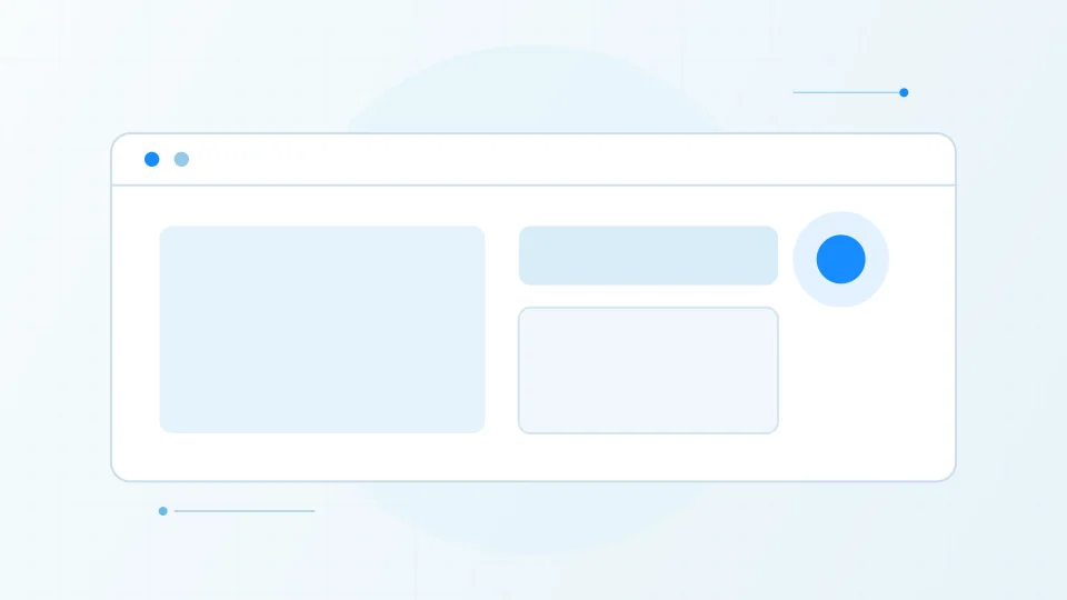 Original browser illustration highlighting a page’s main content, interaction response and stable layout.