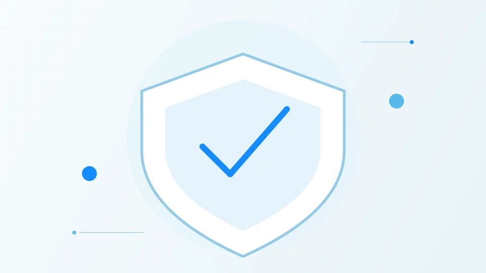 Original illustration of a security shield protecting connected software components.